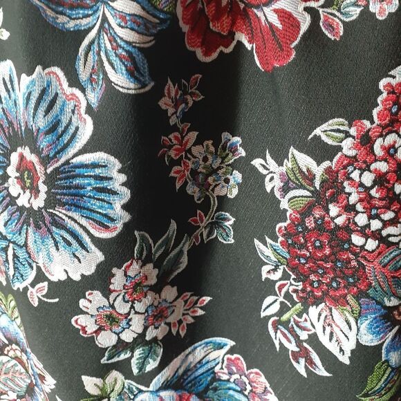 Zara Brocade Jacard Floral Full Midi Skirt - Picture 7 of 13